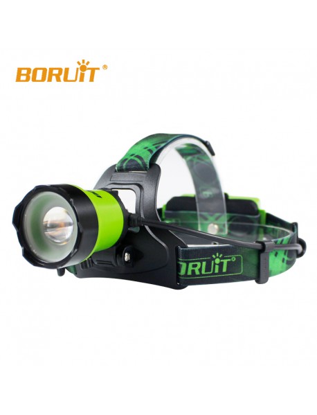 BORUIT B13 L2 LED 3-Mode 1200 lumens Headlamp with Plug Charger (2 x 18650 )