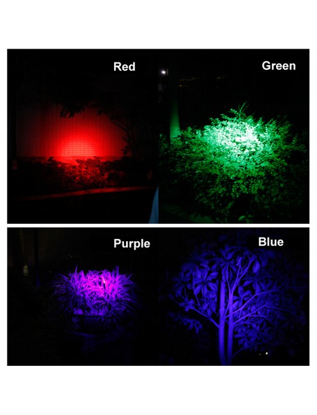 BORUIT RJ-3000 Color light Series 1 x T6 + 2 x R2 Purple LED 3-Mode 1000 lumens Headlamp with Plug Charger (2  x 18650 )