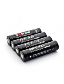 Soshine LiFePO4 18650 3.2V 1800mAh Rechargeable 18650 Battery with PCB (2 pcs)