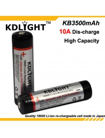 KDLIGHT KB3500mAh 3.6V 3500mAh Rechargeable Li-ion 18650 Battery with PCB