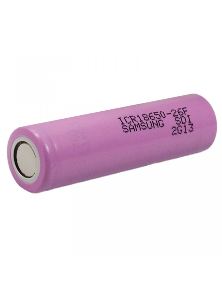 Batterie LIR18650 - 3,7v Li-ion SAMSUNG - tête plate sans PCB