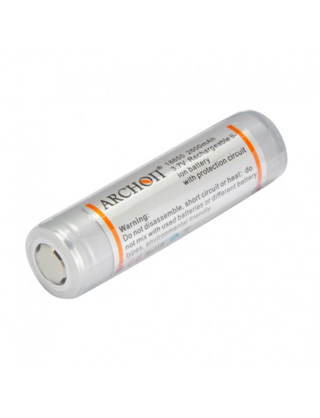 Archon 3.7V 2600mAh Rechargeable 18650 Li-ion Battery with PCB (1 PC)