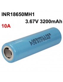 INR18650MH1 3.67V 10A 3200mAh Rechargeable Li-ion 18650 Battery without PCB - 1 pc