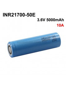 INR21700-50E 3.6V 10A 5000mAh Rechargeable Li-ion 21700 Battery without PCB