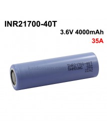 INR21700-40T 3.6V 35A 4000mAh Rechargeable Li-ion 21700 Battery without PCB