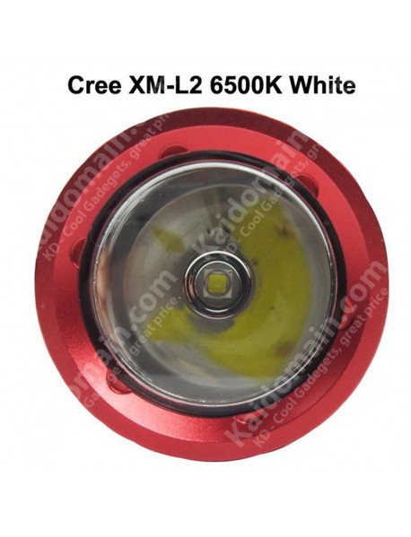 DP026 Cree XM-L2 White 900 Lumens 3-Mode Diving LED Flashlight - Black ( 1x26650 )