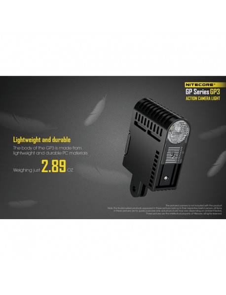 Nitecore GP3 CRI CREE Nichia 219B LED 270 Lumens 5-Mode Action Camera Light (1 x NLGP3)