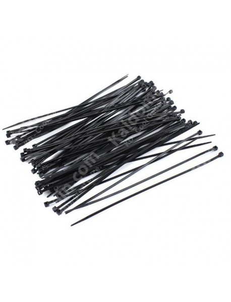 200mm(L) x 2.5mm(W) Nylon Cable Ties - Black (20 pcs)