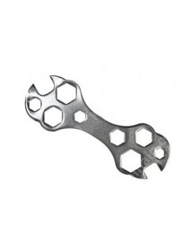 Multi-functional Bike Hexagon Wrench Spanner Repair Tool - Silver (1 pc)