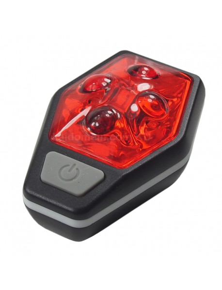 RP RPL-2231 4 x RED LED 4-Mode Safety Bike Tail Light with Mount - Black ( 2xAAA )