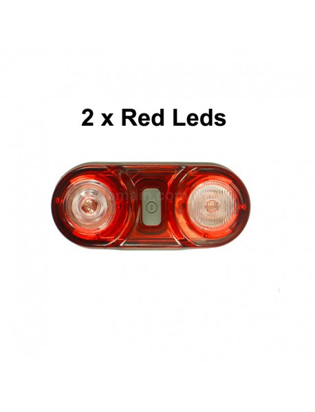 RP RPL-2232 2 x RED LED 3-Mode Safety Bike Tail Light with Mount - Black ( 2xAAA )