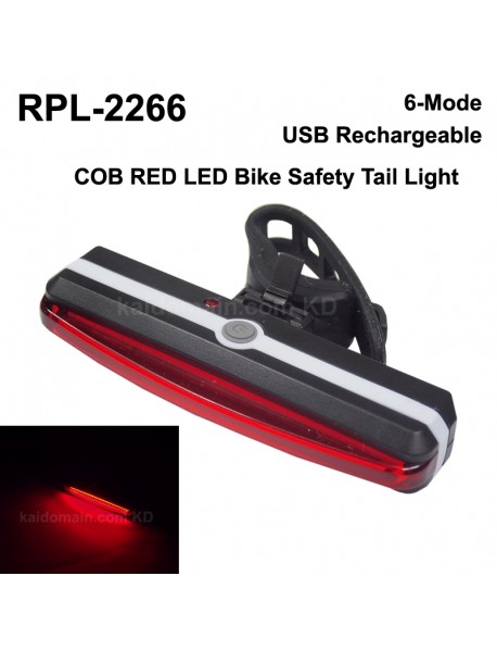 RP RPL-2266 High Power COB Red LED 6-Mode USB Rechargeable Bike Tail Light ( 1 pc )