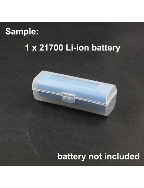 Battery Storage Box for 1 x 21700 Battery - Transparent ( 2 pcs )