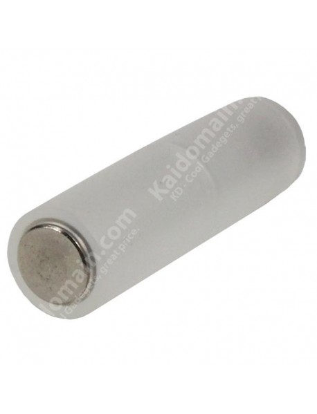 AA to AAA Battery Adapter Case with Aluminum Bottom Cap - Transparent ( 2 pcs )