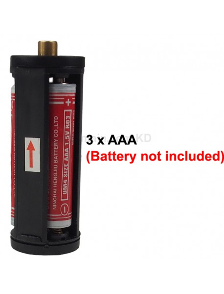 KBH3A03 3 x AAA 4.5V Series Plastic Battery Holder - Black (2 pcs)