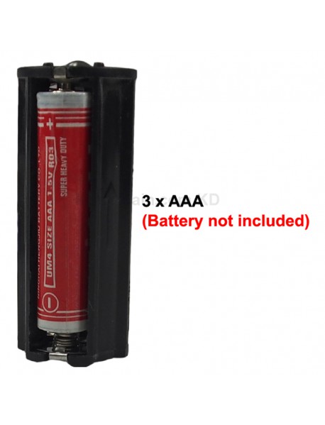 KBH3A04 3 x AAA 4.5V Series Plastic Battery Holder - Black (2 pcs)