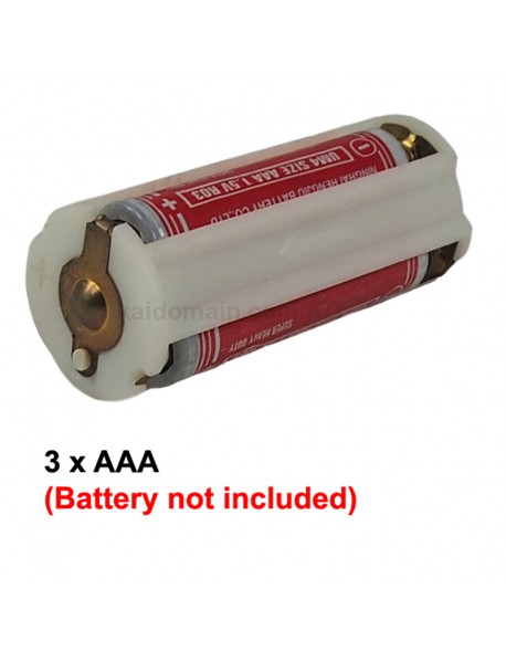 KBH3A05 3 x AAA 4.5V Series Plastic Battery Holder - White (2 pcs)