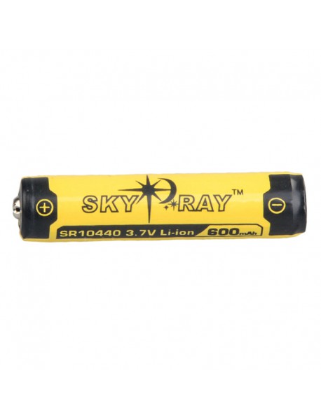 SKY RAY SR10440 3.7V 600mAh Protected Rechargeable   Li-ion 10440 Battery - 2 pcs