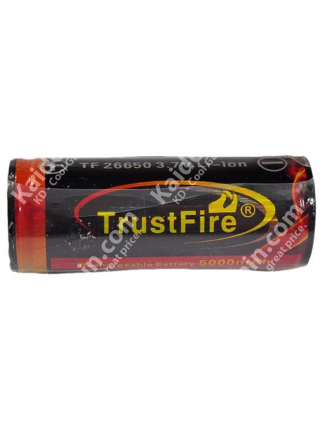 TrustFire 26650 3.7V 5000mAh Rechargeable Li-ion 26650 Battery with PCB (1 piece)