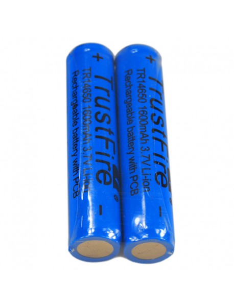 TrustFire TR 14650 3.7V 1600mAh Li-ion Rechargeable Battery with PCB (Pair)