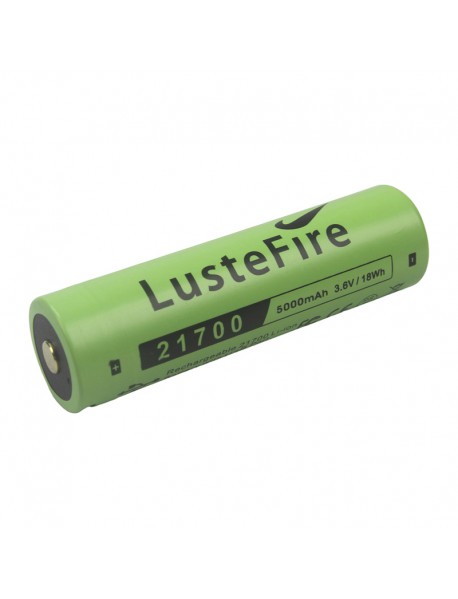 LusteFire 5000mAh Built-in USB Type-C Rechargeable 21700 Battery