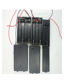 4 x AAA Battery Holder Case with Cover and Switch