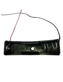DIY 1 x 18650 Battery Holder with Leads - Black (1 pc)
