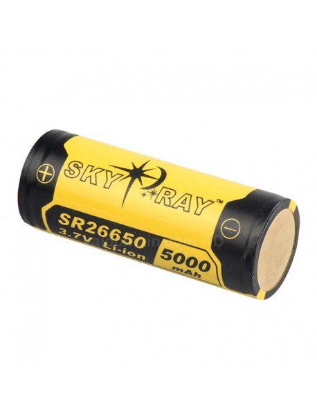 SKY RAY SR26650 3.7V 5000mAh Protected Rechargeable Li-ion 26650 Battery - 2 pcs