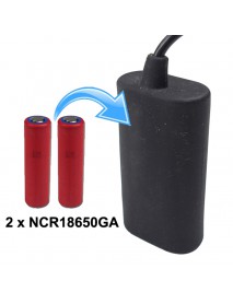 KBP-18650GA2S1P 7.4V 3500mAh 2 x NCR18650GA Rechargeable 18650 Li-ion Battery Pack   with 60cm Cable