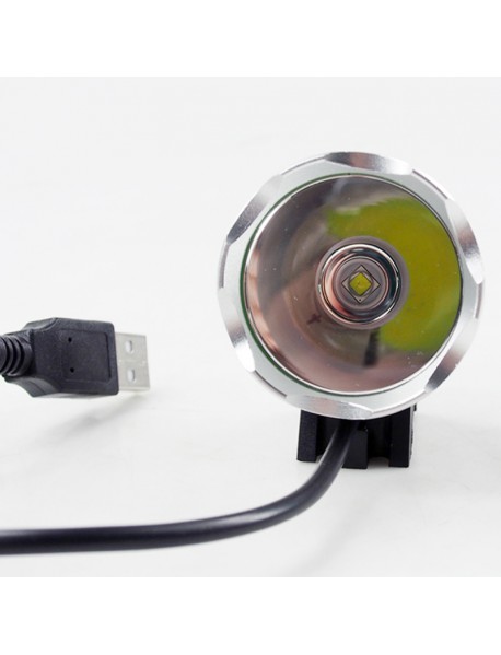 Cree XM-L2 U2 LED 3-Mode 1100 Lumens USB Bike Light (Battery Pack not included)