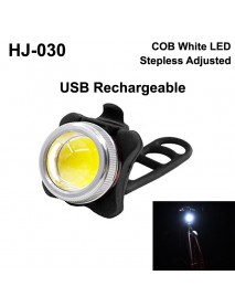 HJ-030 COB White LED 50 Lumens Stepless Adjusted USB Rechargeable Bike Light ( 1 pc )