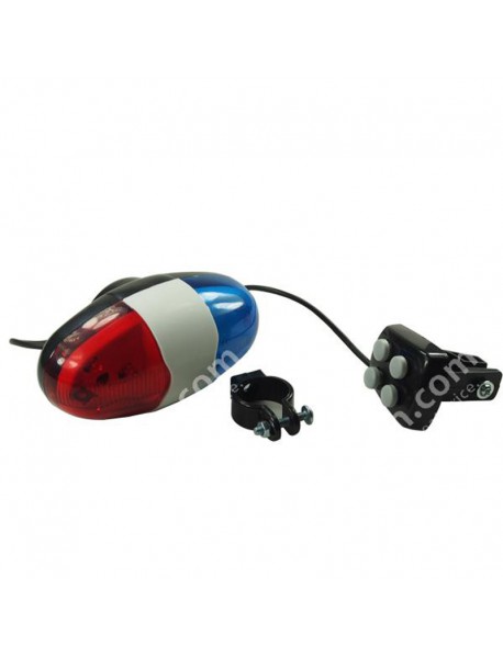 XC-325B 6 x LED Bicycle Safety Light with 4-Tone Electric Horn (2 x AA)