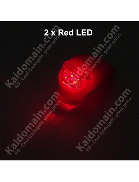 KRL-0202 2 x LED Red Light 3-Mode Bike Rear Tail Light