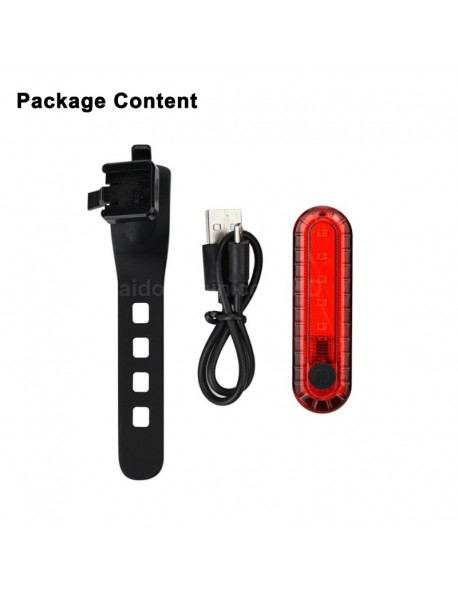 KT-056 High Power Red / White LED 4-Mode USB Rechargeable Bike Tail Light ( 1 pc )