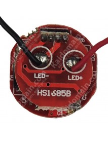 3.6V~8.4V 5-mode Flashlight Driver Circuit Board with mode memory (17mm diameter ,1A or 1.1A output current.)
