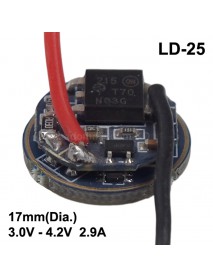 LD-25 17mm 3-4.5V 2.8A 2-Group Modes Cree XM-L Flashlight Driver Board