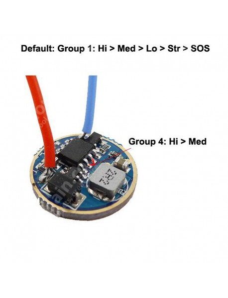 CF 17mm 0.9V - 3.3V 4 Groups 2 to 5-Mode Boost Driver Circuit Board (1 pc)