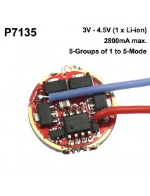 P7135 17mm 1-Cell 5-Groups of 1 to 5-Mode Flashlight Driver Board