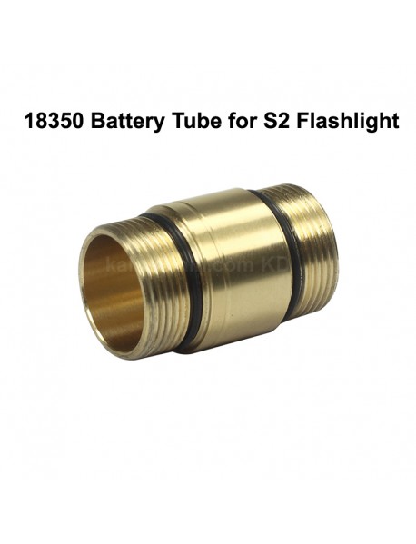 Brass 18350 Battery Tube for S2 Flashlight (1 pc)