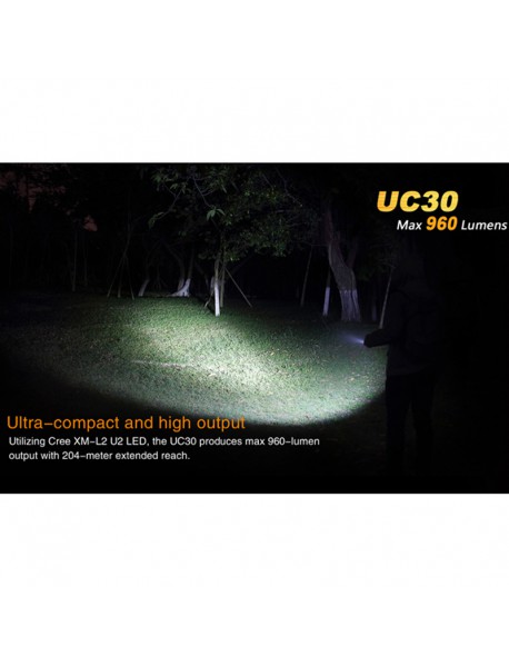 Fenix UC30 Cree XM-L2 U2 960 Lumens 5-Mode LED Flashlight ( 2*CR123A / 1*18650 )