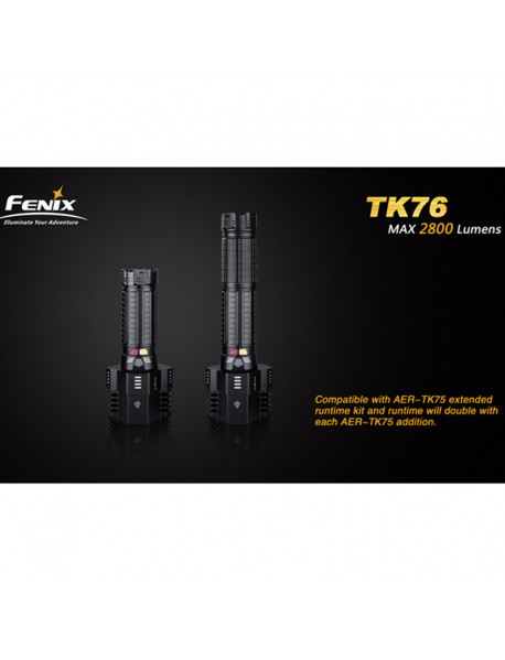 Fenix TK76 2*Cree XM-L2 U2 & 1*Cree XM-L2 T6 2800 Lumens 6-Mode LED Flashlight ( 4*18650 )