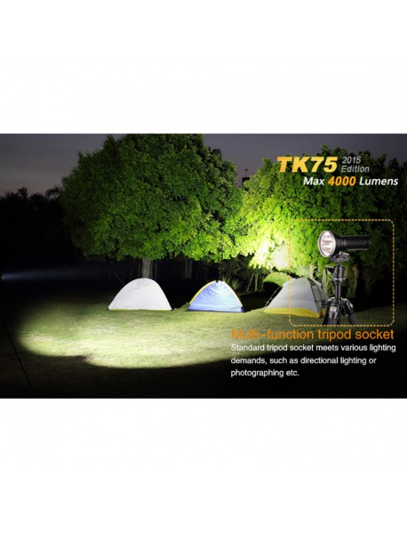Fenix TK75 2015 4*Cree XM-L2 U2 4000 Lumens 5-Mode LED Flashlight ( 8*CR123A / 4*18650 )