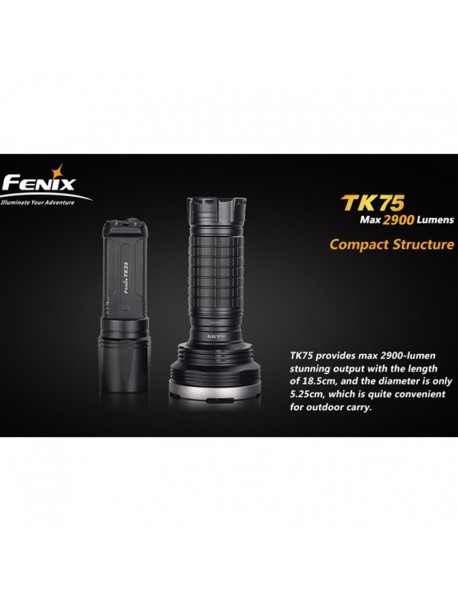 Fenix TK75 Cree XM-L2 U2 2900 Lumens 6-Mode LED Flashlight ( 4*18650 )