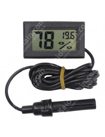 FY-12 LCD Digital Thermometer and Hygrometer Monitor - Black ( 2xAG13 )