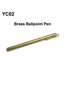 YC02 Brass Ballpoint Pen (0.5mm Black Ink)