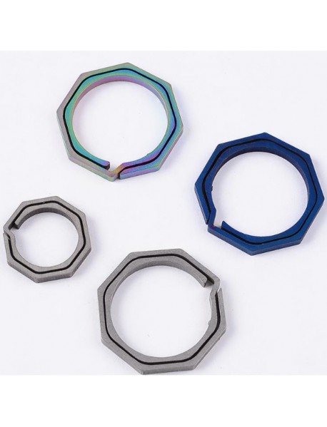 EDC 29mm Octagon Titanium Keyring ring (1 pc)
