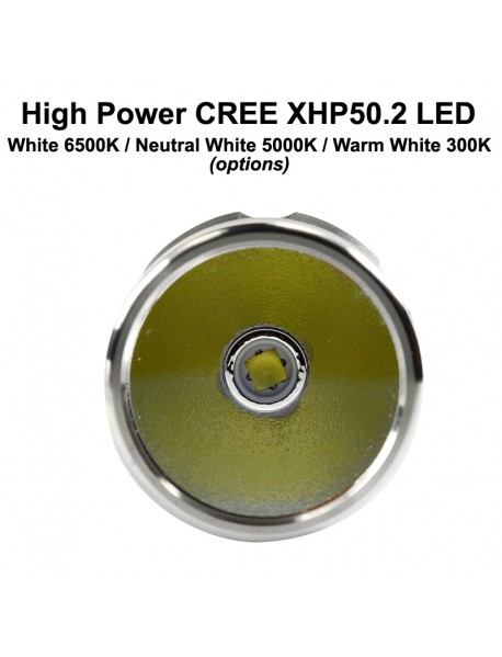 KDIY K5S Cree XHP50.2 2650 Lumens 5-Mode LED Flashlight - Black ( 1x26650 )