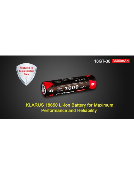 KLARUS 18GT-36 3.6V 3600mAh 18650 Li-ion Battery