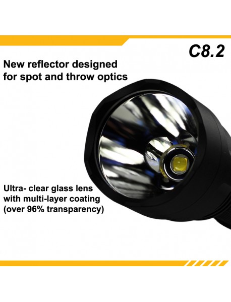 KDLITKER C8.2 Cree XHP50.2 2600 Lumens 5-Mode LED Flashlight - Black ( 1x18650 )