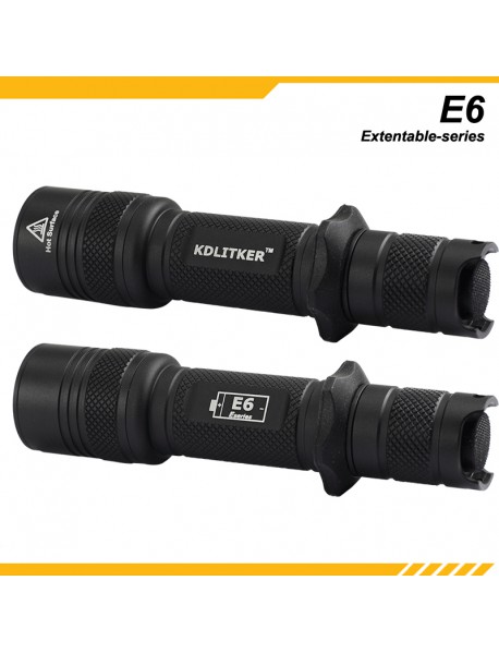 KDLITKER E6 / E6S P60 Flashlight Host - Black